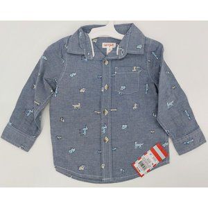 Toddler Boy Long Sleeve Button Up Shirt - Cat & Jack - Size 2T